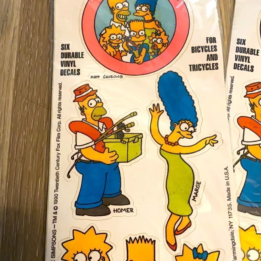 The simpsons vintage stickers Nostalgia 90s USA real vintage cartoon stickers - Picture 3 of 5